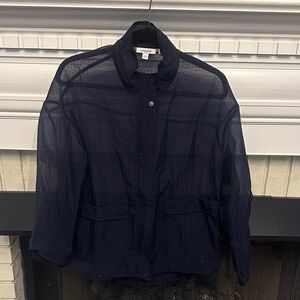 Chico's Sheer Navy Jacket